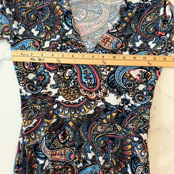 Agnes & Dora Multicolor Paisley Long Sleeve Dress in XS. #841 - Picture 4 of 6